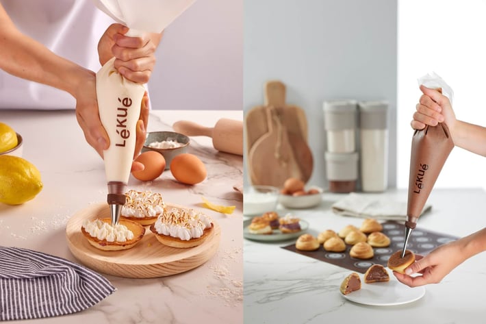 Комплект пош с 3 броя приставки Lekue, за многократна употреба