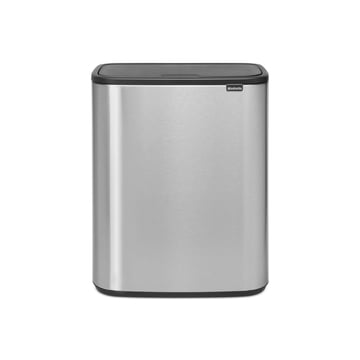 Coș de gunoi Brabantia Bo Touch 2x30L, Matt Steel, Fingerprint proof
