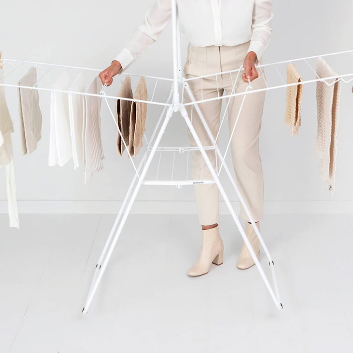 Сушилник за дрехи Brabantia Hangon, 25m, допълнителен прът, Fresh White