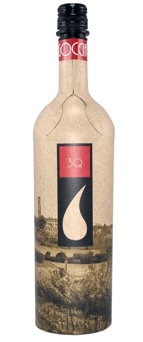 botella de vino "Q3" de la marca italiana "Cantina Goccia"