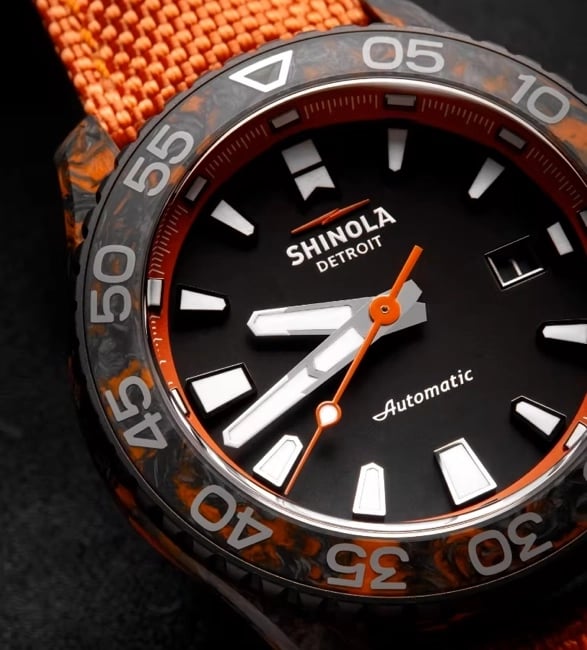 Shinola Monster Carbon | Reloj de buceo