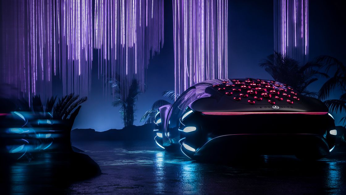 Mercedes-Benz se ha asociado con el equipo detrás de la película de ciencia ficción Avatar para desarrollar el automóvil conceptual Mercedes Vision AVTR (Advanced Vehicle Transformation), que en español sería algo así como “Vehículo Avanzado de Transformación”.