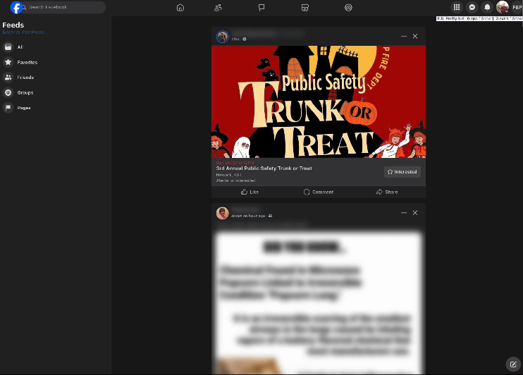 My Facebook feed with no junk in it at all