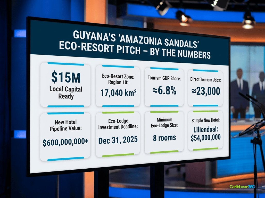Guyana’s ‘Amazonia Sandals’ Eco-Resort Pitch – By The Numbers