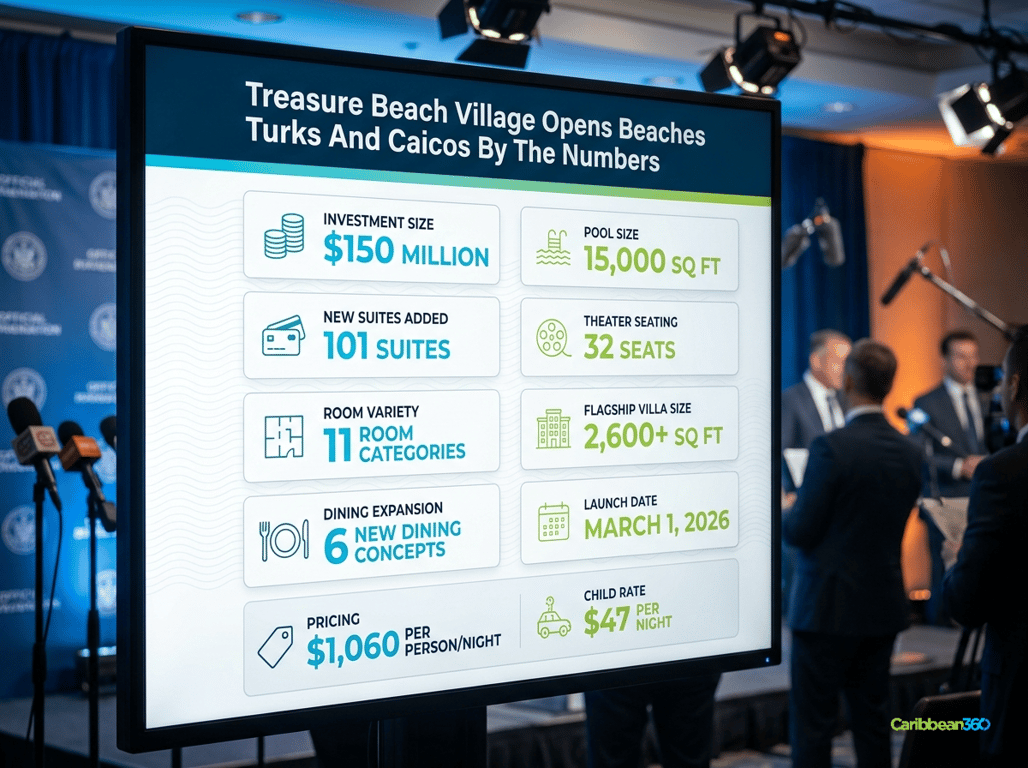 Treasure Beach Village Opens Beaches Turks And Caicos By The Numbers