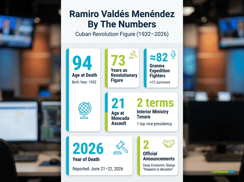 Ramiro Valdés Menéndez By The Numbers