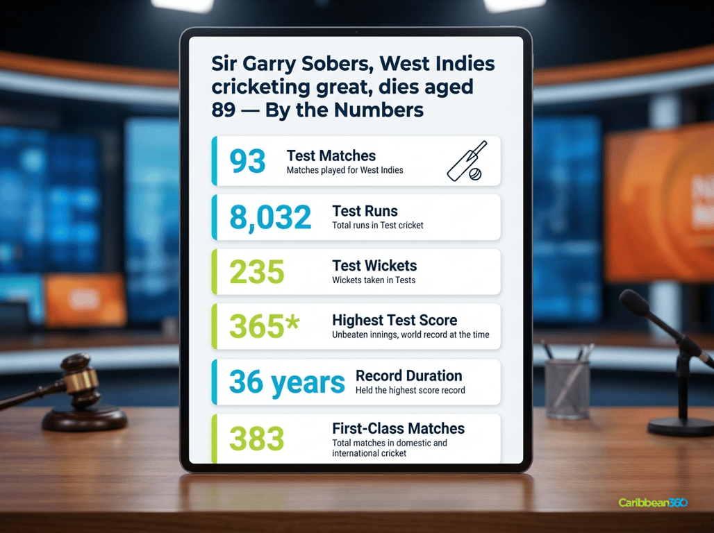 Sir Garry Sobers, West Indies cricketing great, dies aged 89 — By the Numbers