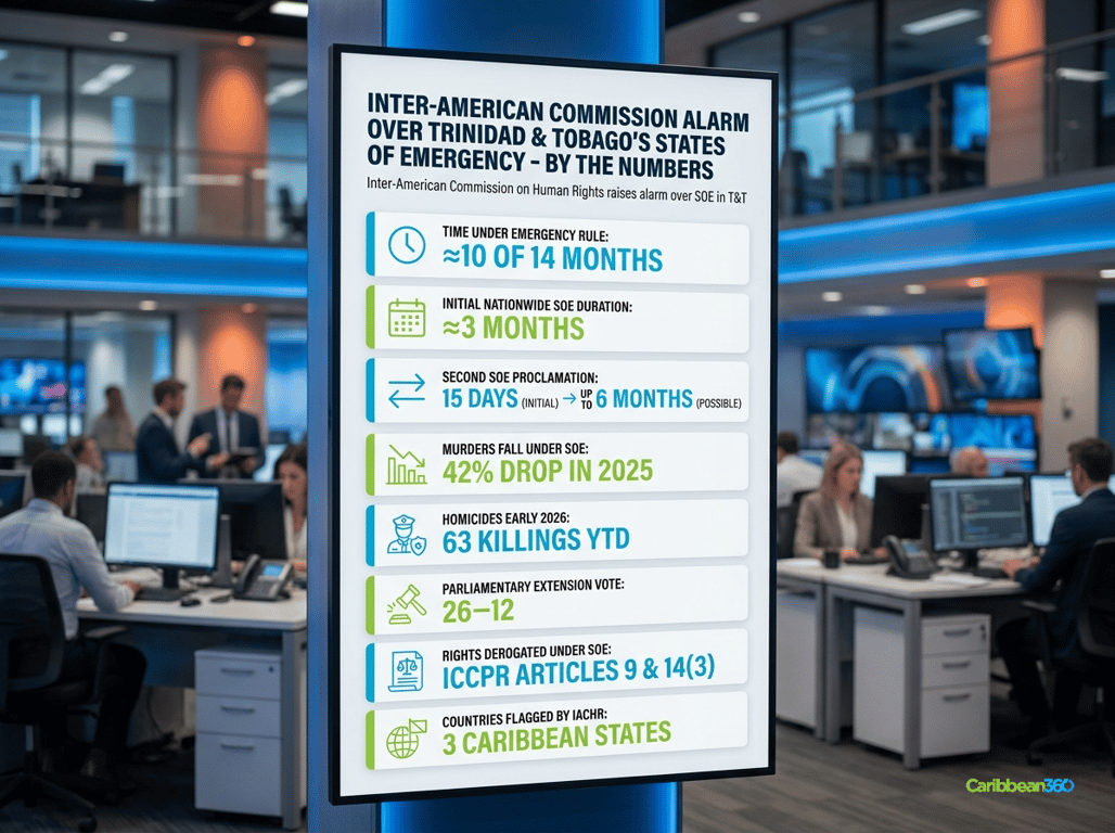 Inter-American Commission Alarm Over Trinidad & Tobago’s States of Emergency – By The Numbers