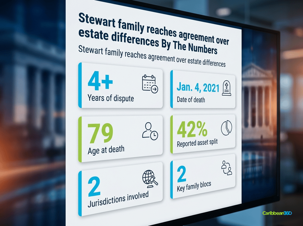 Stewart family reaches agreement over estate differences By The Numbers