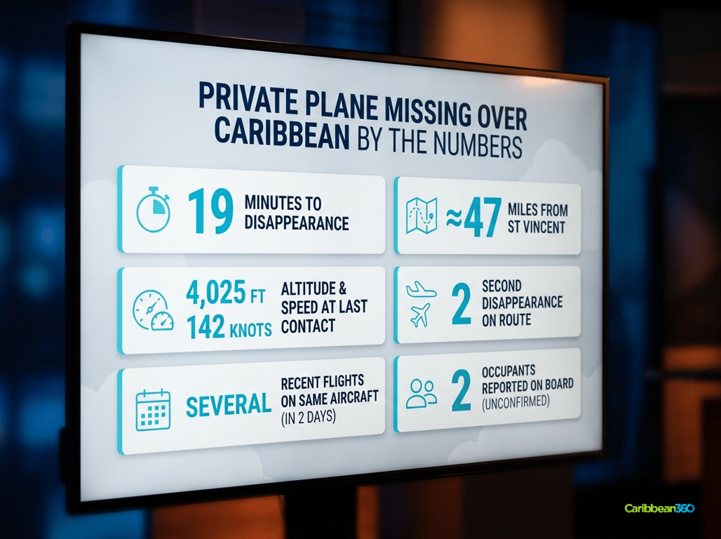 Private Plane Missing Over Caribbean By The Numbers