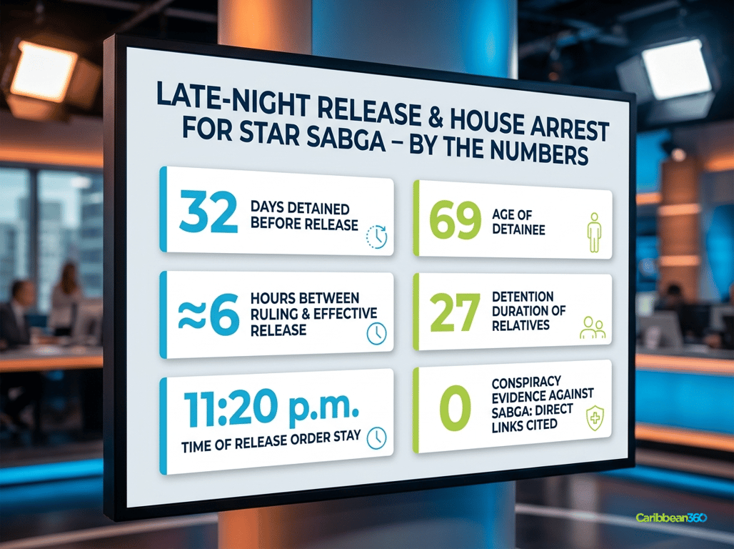 Late-Night Release & House Arrest for Star Sabga – By The Numbers
