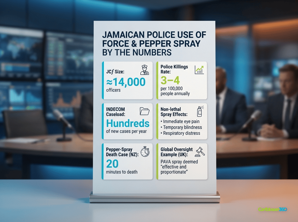 Jamaican Police Use Of Force & Pepper Spray By The Numbers