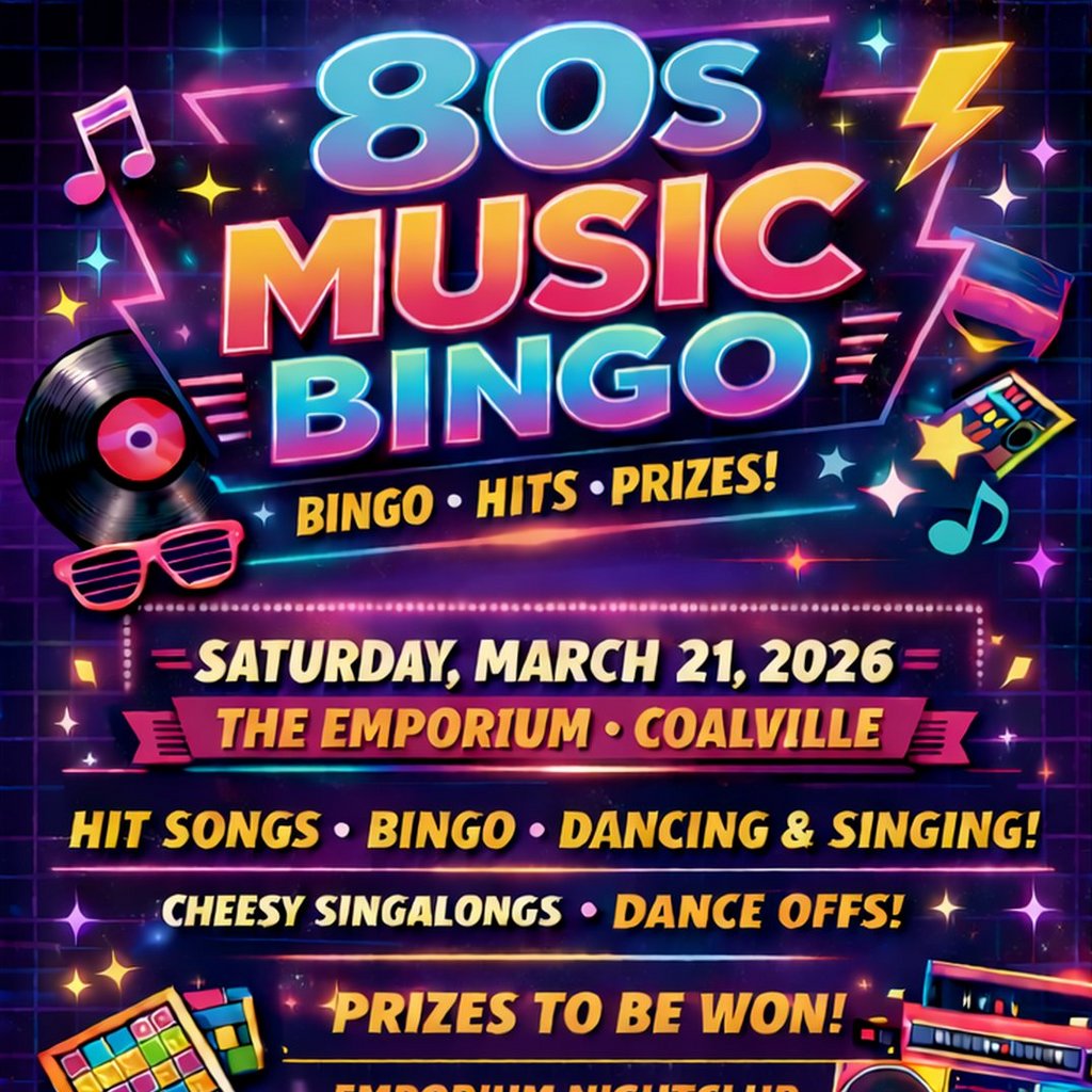 80's Music Bingo | Dancing & Singing | March 21st
