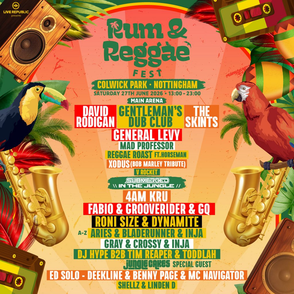 Rum & Reggae Fest Jungle Takeover 2026| Colwick Park, Nottingham