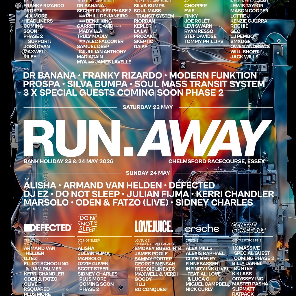 Run Away Festival - Bank Hol Sat 23 & Sun 24 May - Essex