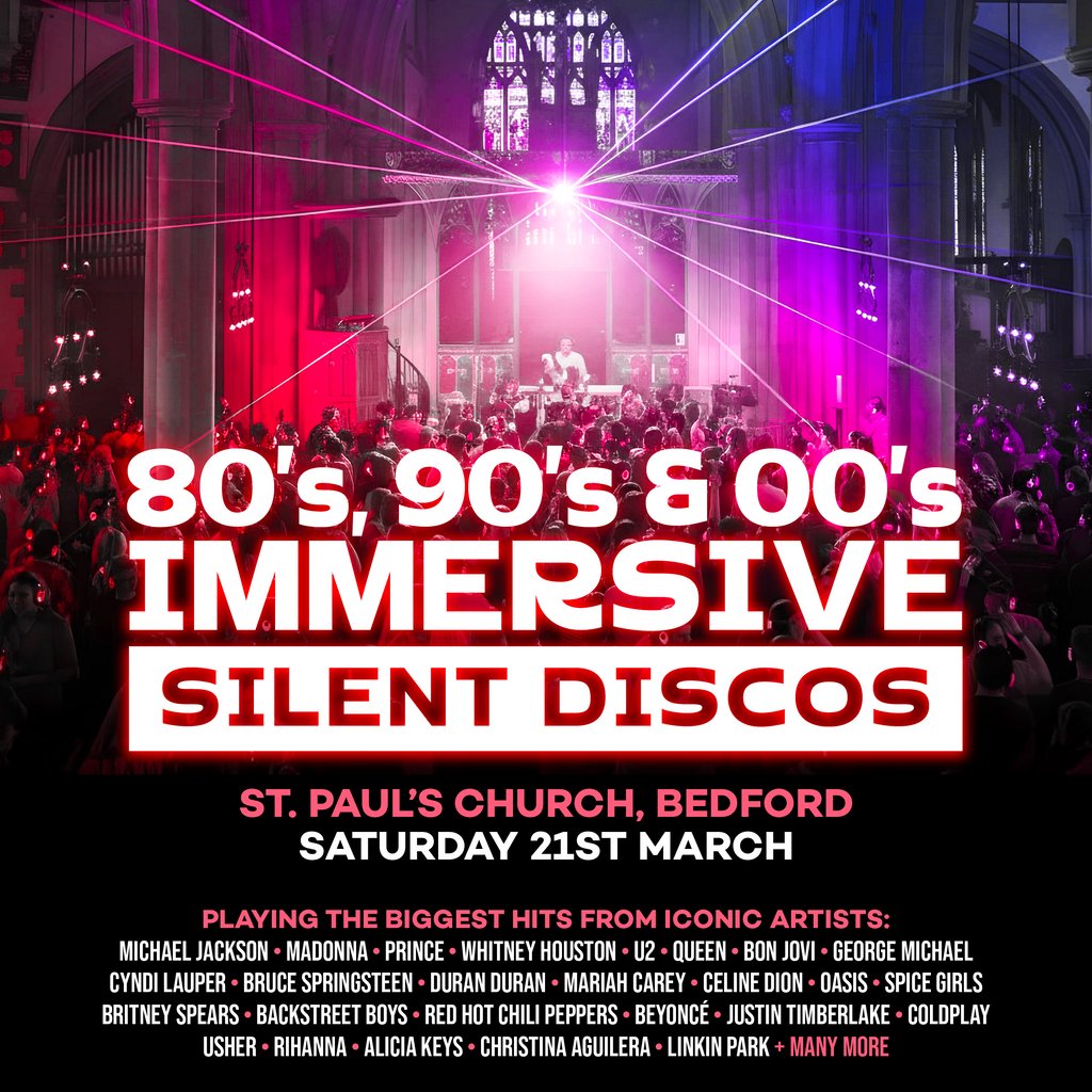 80s & 90s Silent Disco @ St Pauls Church, Bedford