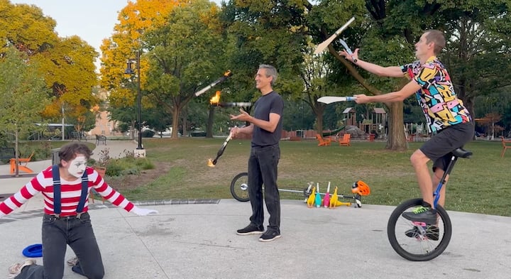 Evanston Goes Electric: Central Street’s Inaugural Busker Fest Brings Fire, Fiddles, and Street Soul