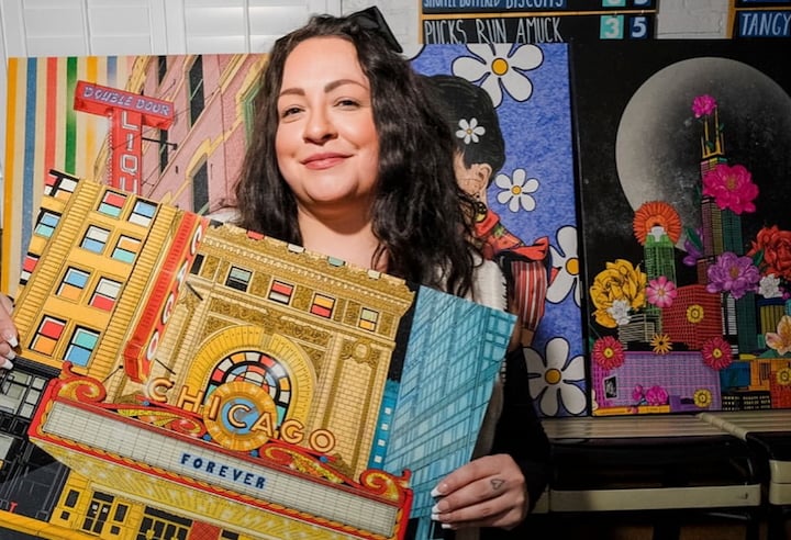 Chicago Artist Jaz Brings the Windy City to Life Through Vinyl Art | Movies, Music & Pop Culture-Inspired Paintings