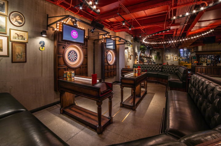 Social Dart Settings Pairs Craft Cocktails And Elevated Eats