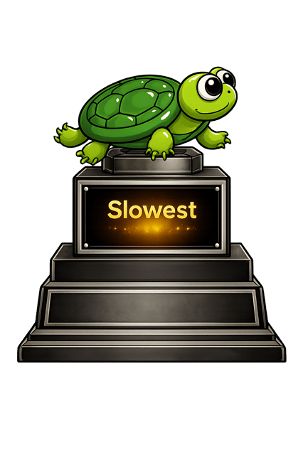 Slowest (turtle) trophy
