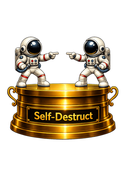 Self Destruct Award trophy