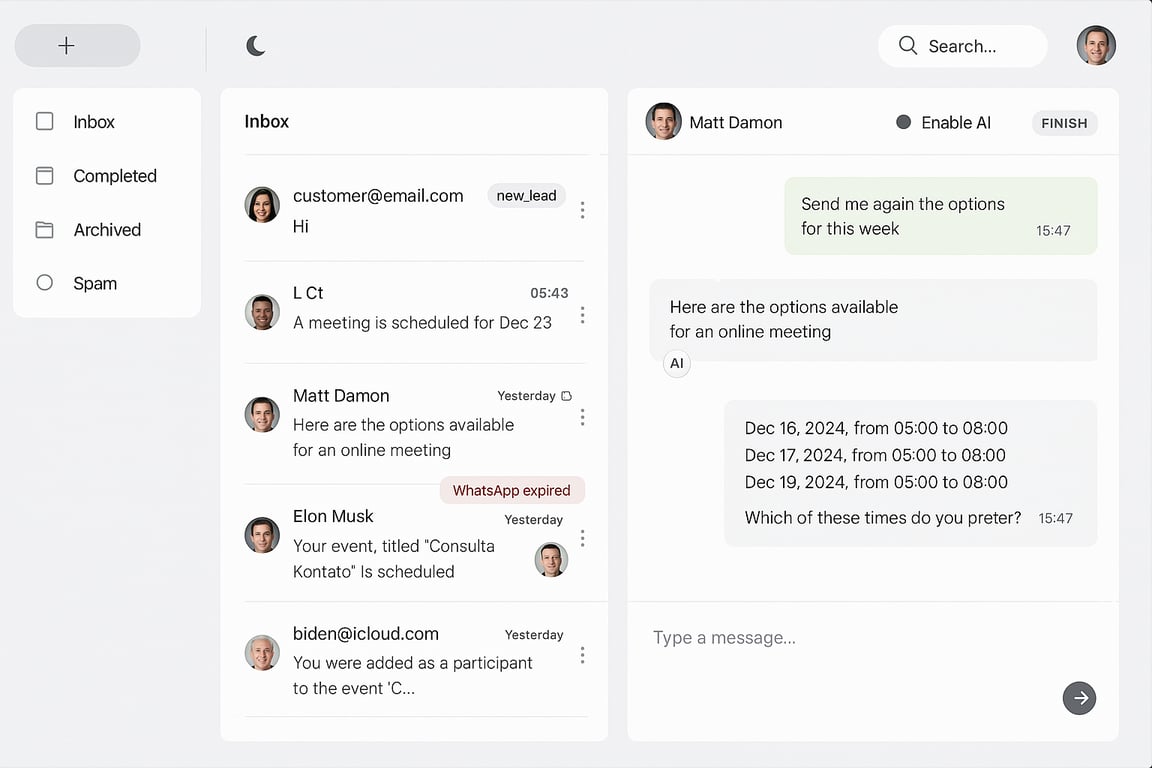 Inbox UI