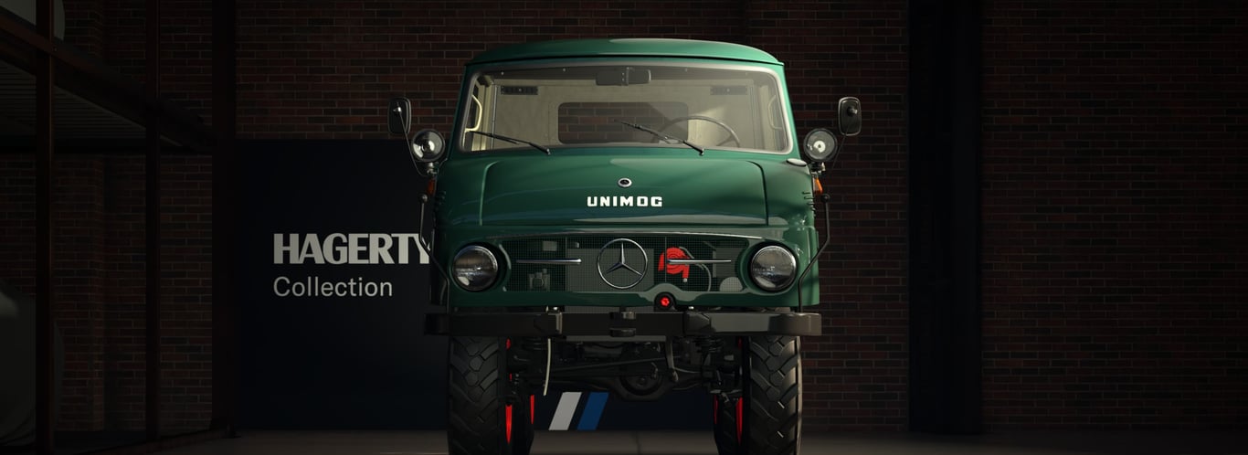Mercedes-Benz Unimog Type 411 '62 - Hagerty, Learn More (Front)