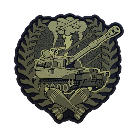ПВХ Патч (шеврон) "Артилерія 300-30-3" олива Brand Element