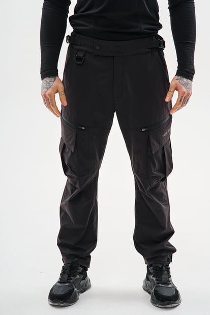 Карго штани прямого крою з нейлону "Дайру 2.0.", чорний TURWEAR