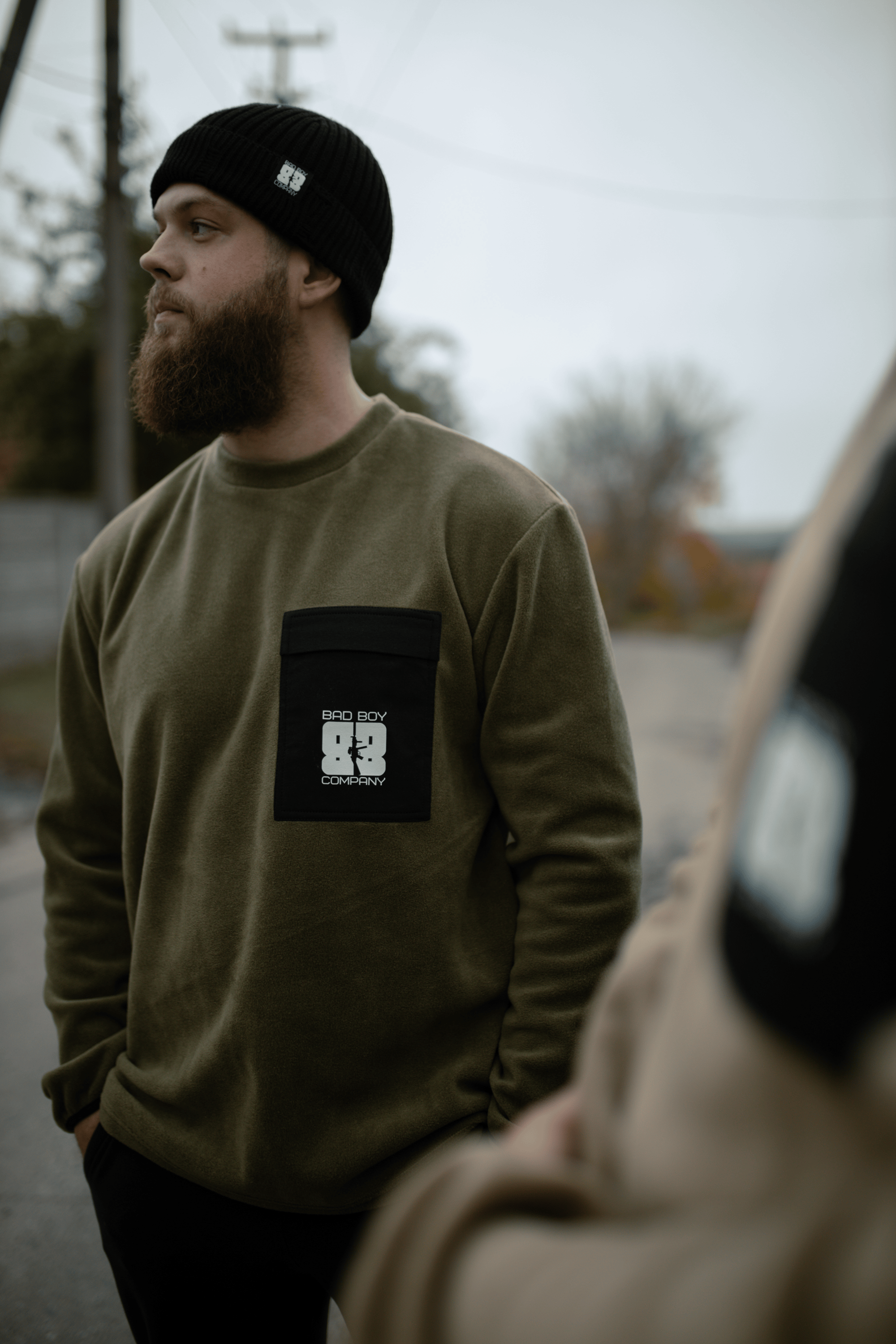 Світшот флісовий оливковий Bad Boy Company