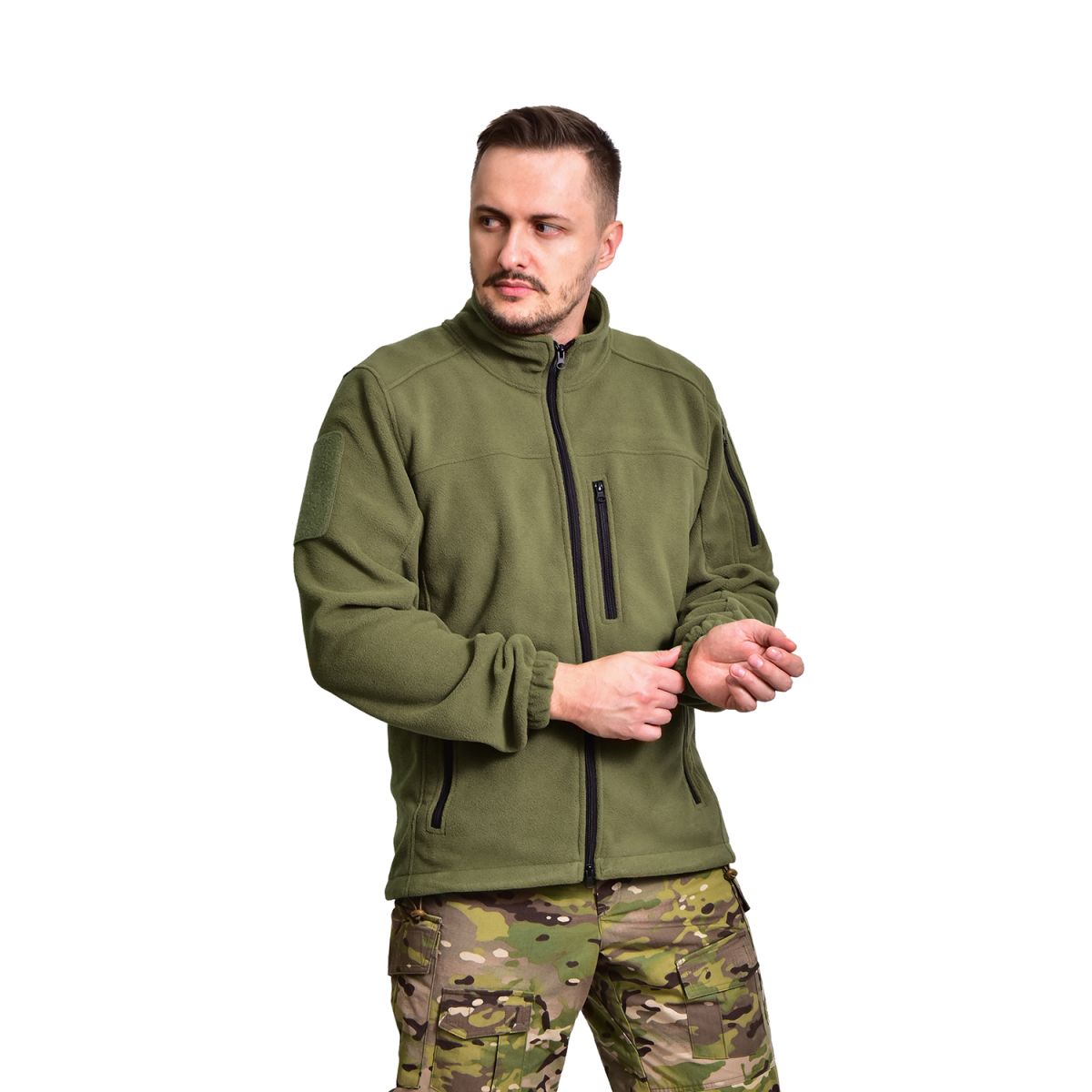 Флісова кофта на блискавці M1014 Tactical Series. Колір Ranger Green GIG MILITARY