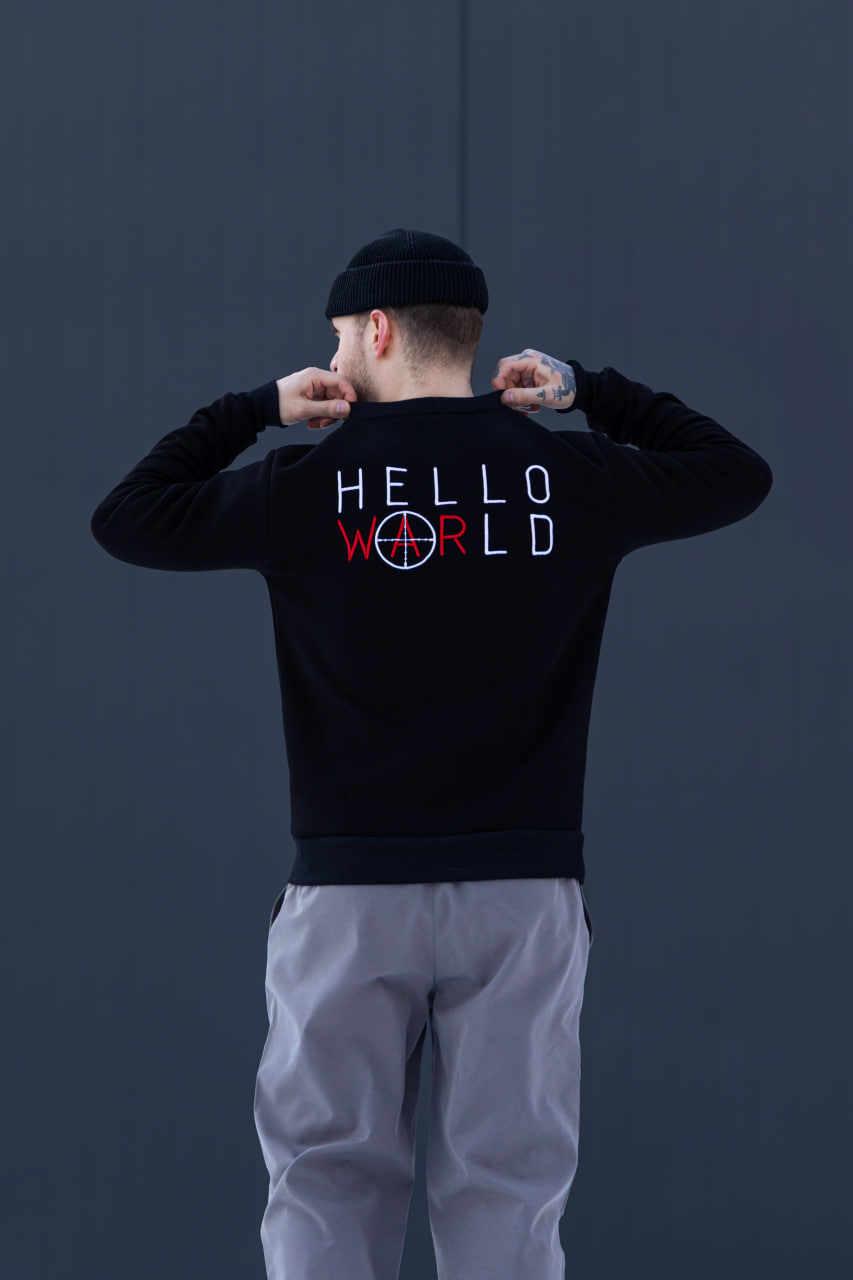 Свитшот Reload - HelloWorld, черный
