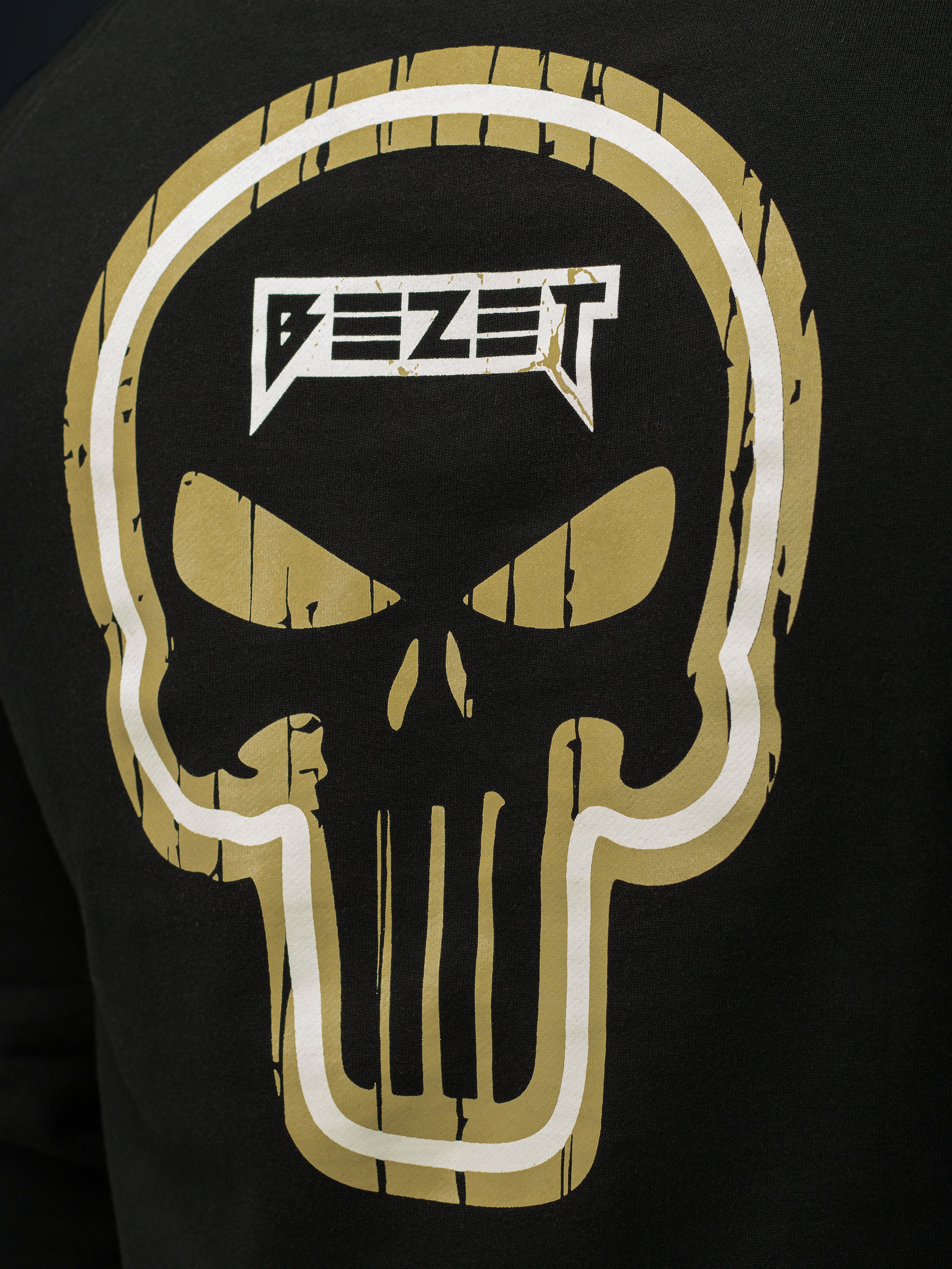 Кофта світшот BEZET Skull Unit чорний - Фото 9