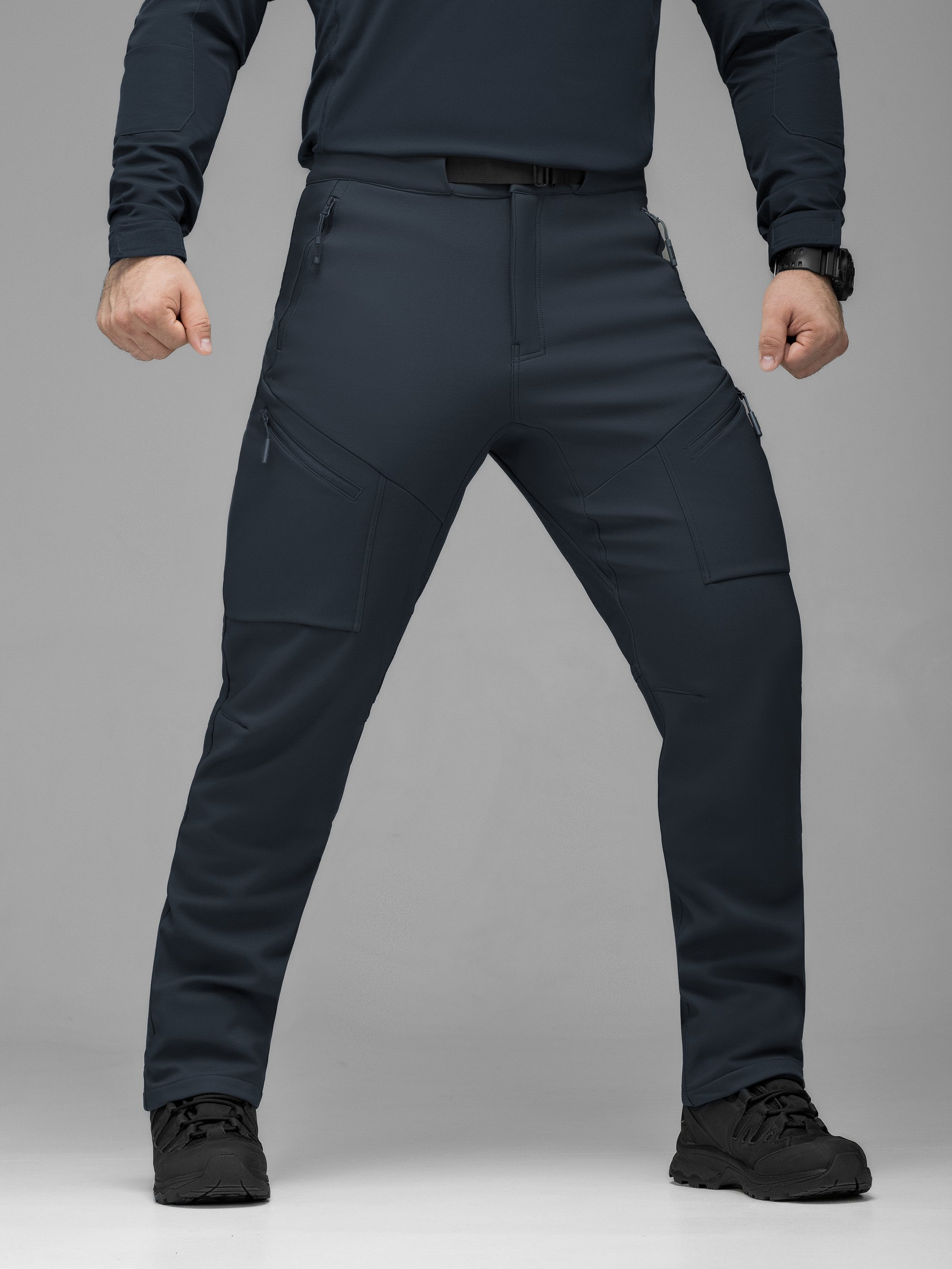 Штани карго тактичні Softshell BEZET Techwear синій - Фото 4