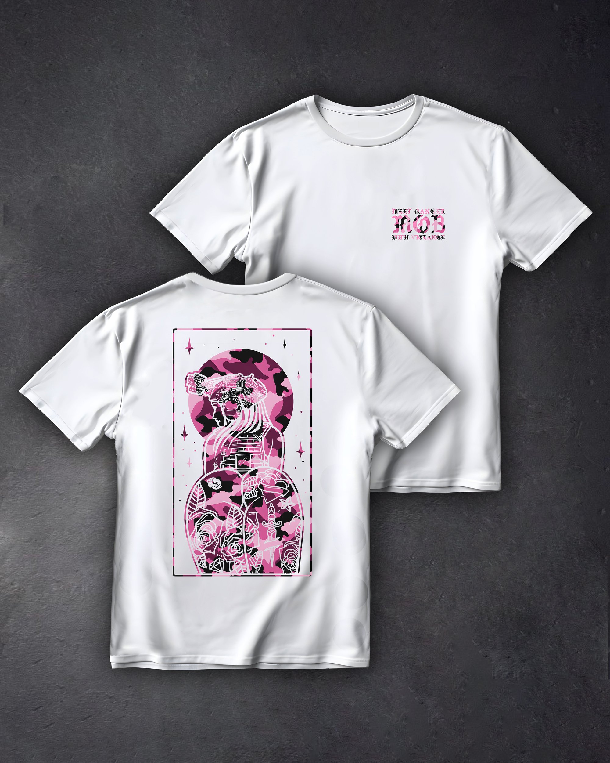 Футболка з принтом Camouflage Girl бла We feel