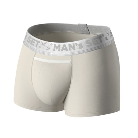 Чоловічі анатомічні боксери Anatomic Classic, Silver Series, Micromodal, світло-бежевий MansSet