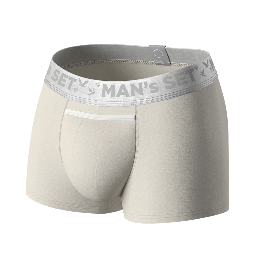 Чоловічі анатомічні боксери Anatomic Classic, Silver Series, Micromodal, світло-бежевий MansSet