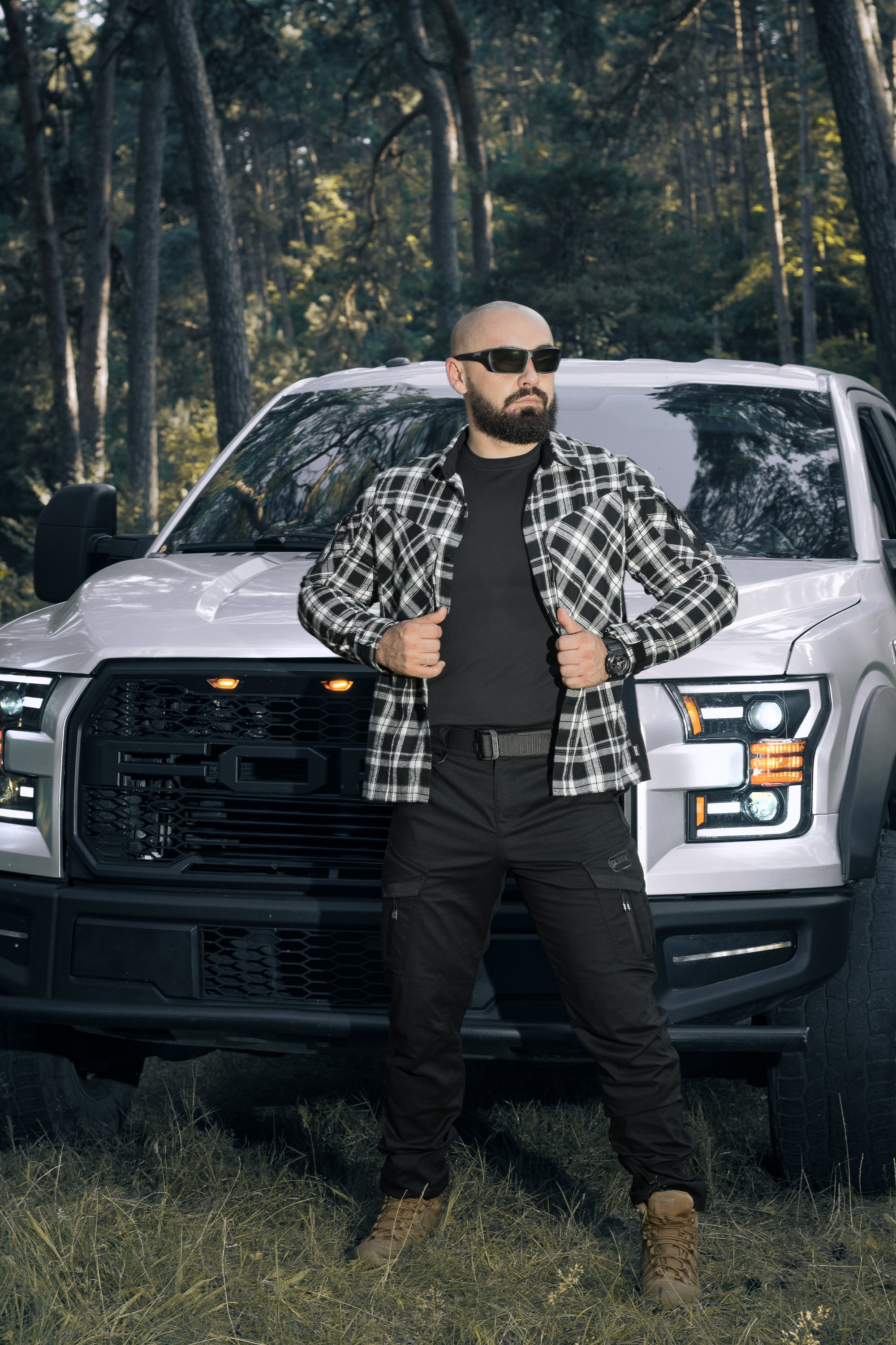 Сорочка фланелева BEZET Defender чорний/білий - Фото 31