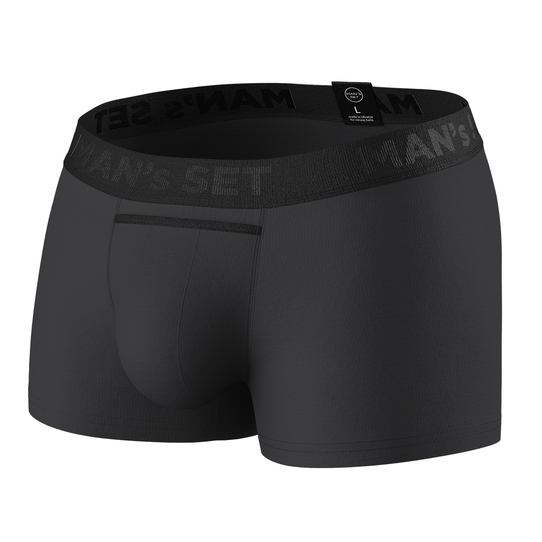 Чоловічі анатомічні боксери Anatomic Classic Black Series Micromodal, графітовий MansSet