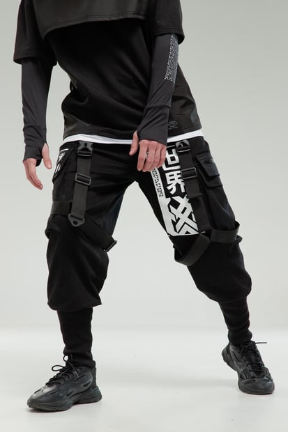 Карго штани з котону та принтами "Кібер" TURWEAR