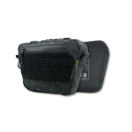 Сумка-напашник M Kiborg с баллистическим пакетом 1 класс защиты Militex GU Сordura Black Multicam KIBORG