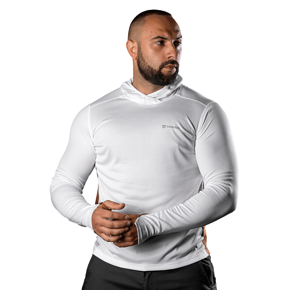 Лонгслів Camotec Chiton Air Hood Білий KOMBAT