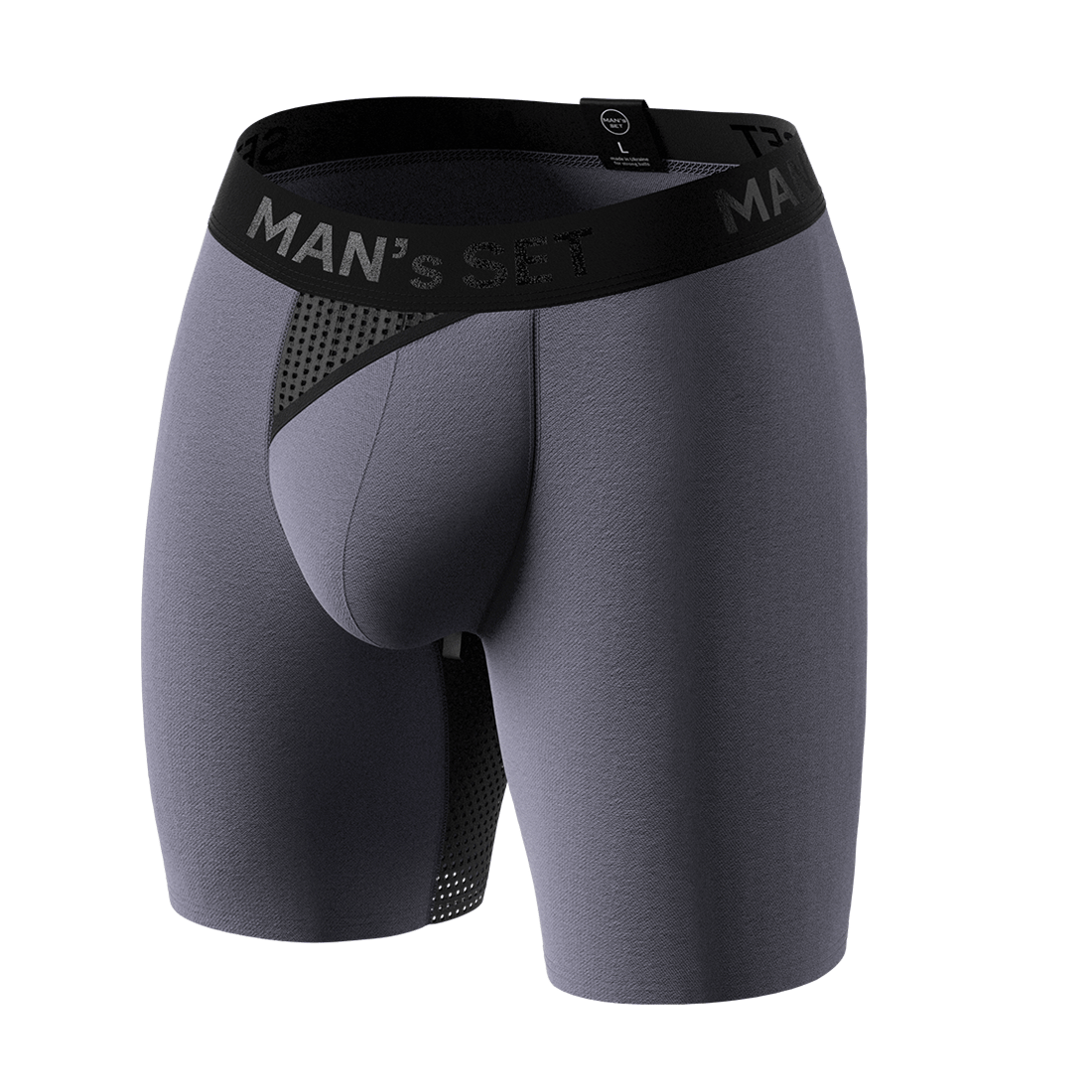 Мужские анатомические боксеры из хлопка, Anatomic Long 2.0 Light, Black Series, графитовый MansSet