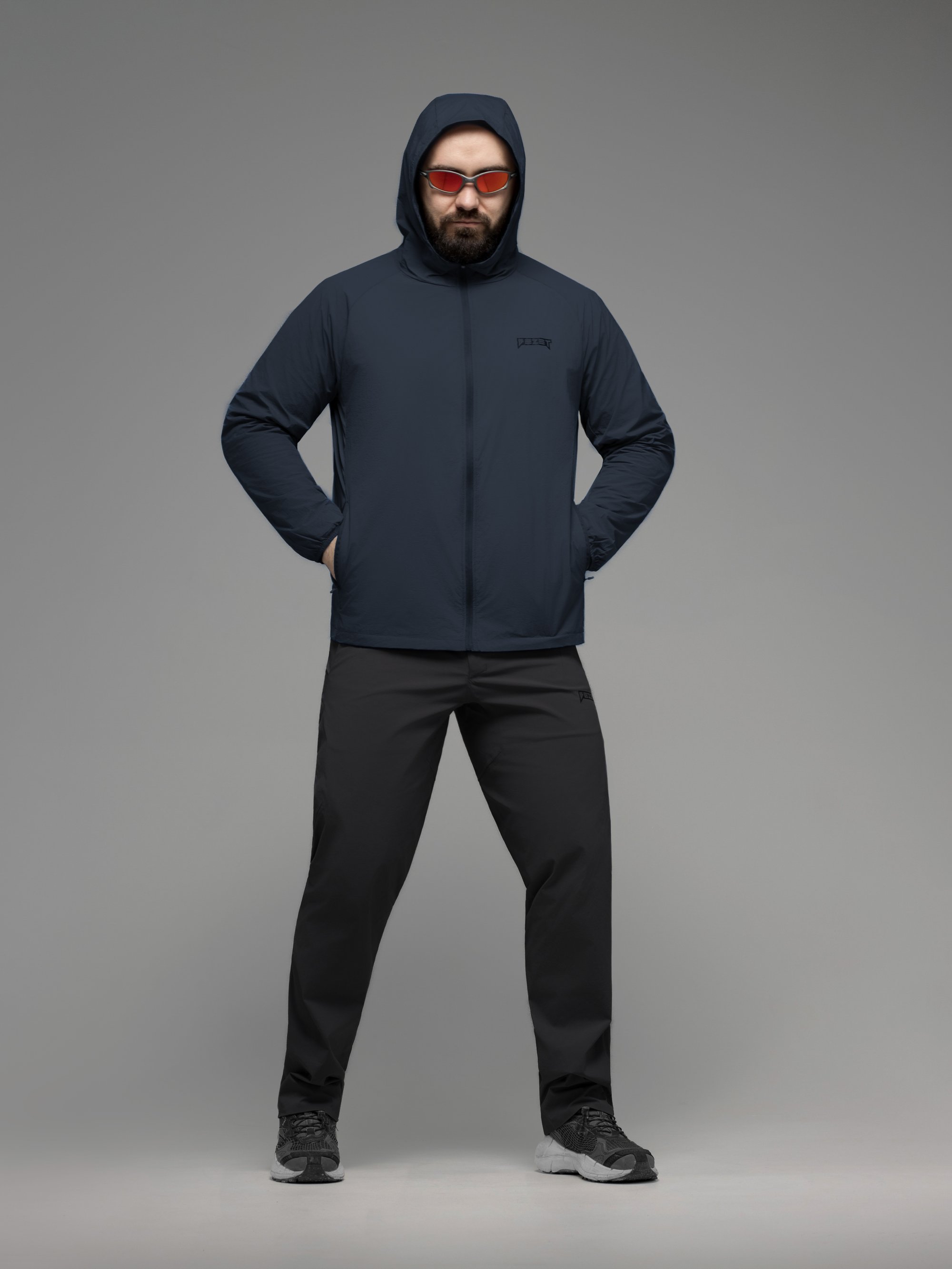 Куртка вітрівка BEZET Solguard UV 100 синій - Фото 39