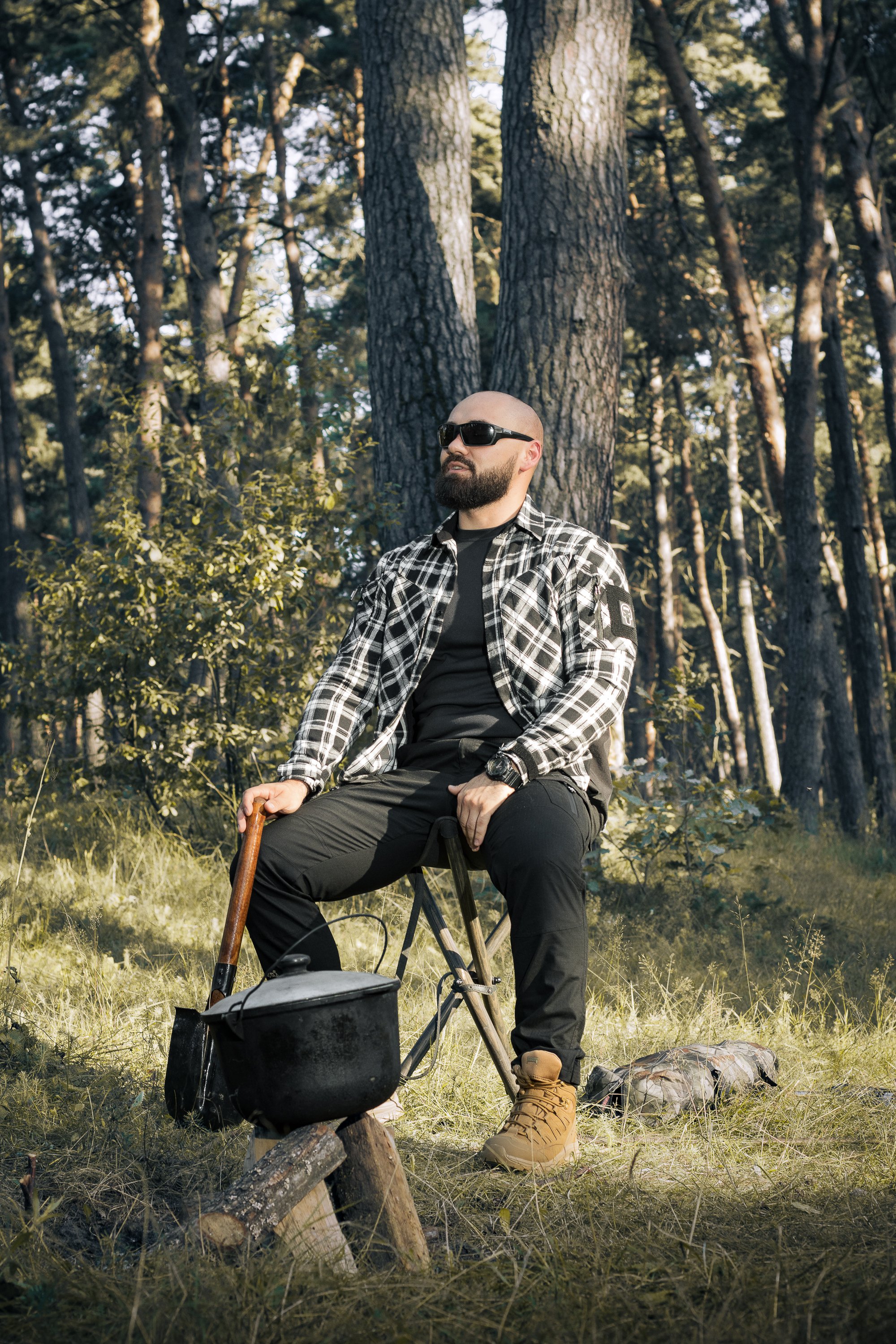 Сорочка фланелева BEZET Defender чорний/білий - Фото 37