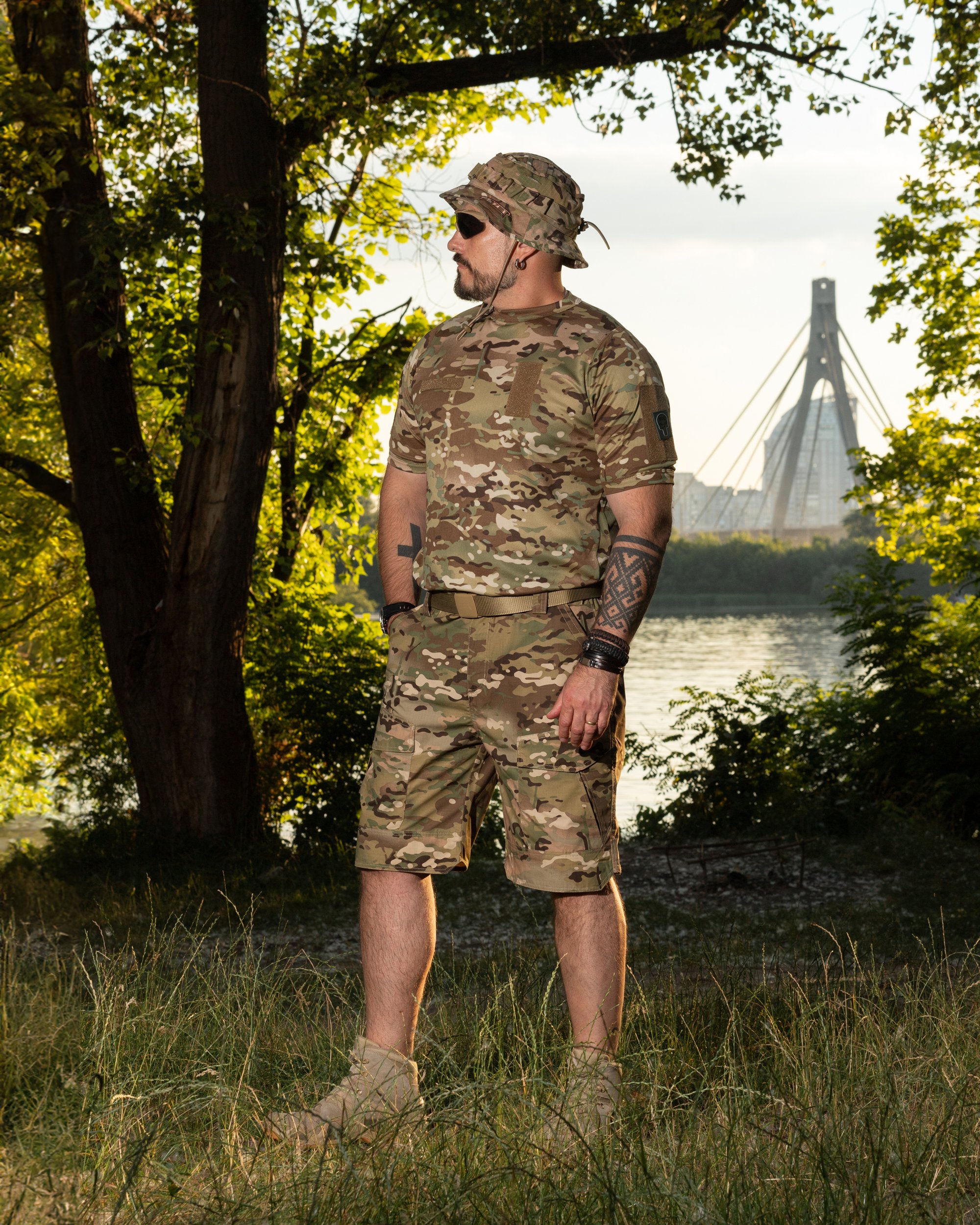 КОМПЛЕКТ (ФУТБОЛКА ШВИДКОСОХНУЧА ТАКТИЧНА BEZET МУЛЬТИКАМ, ШОРТИ КАРГО ТАКТИЧНІ BEZET MILITARY МУЛЬТИКАМ) - Фото 9