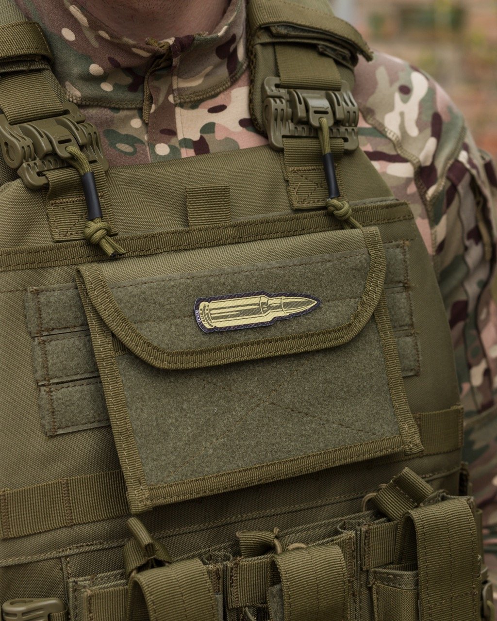 Шеврон BEZET тактический Пуля песочный