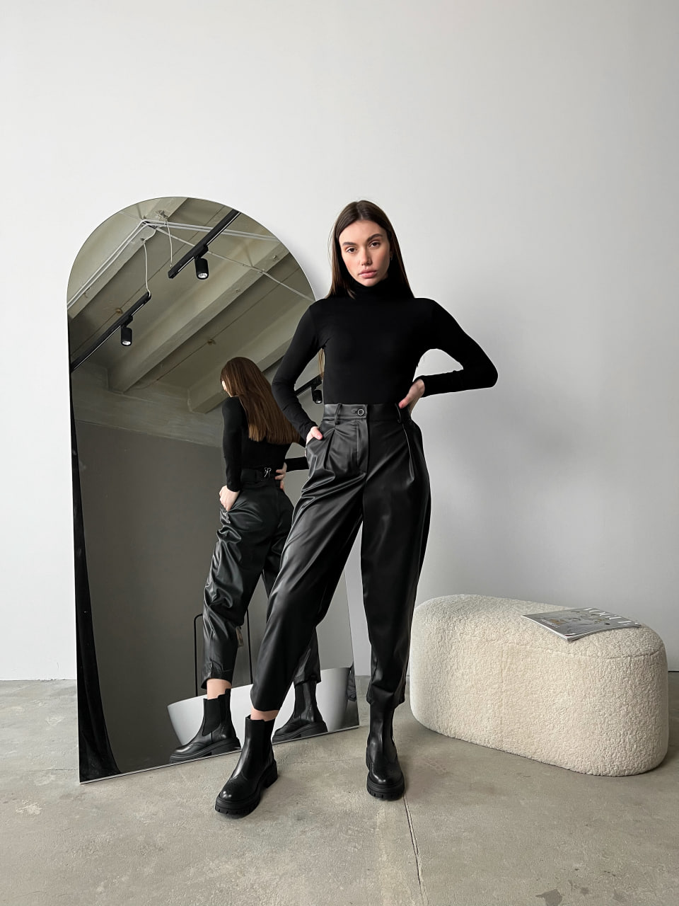 Шкіряні брюки Reload - Terra, чорний