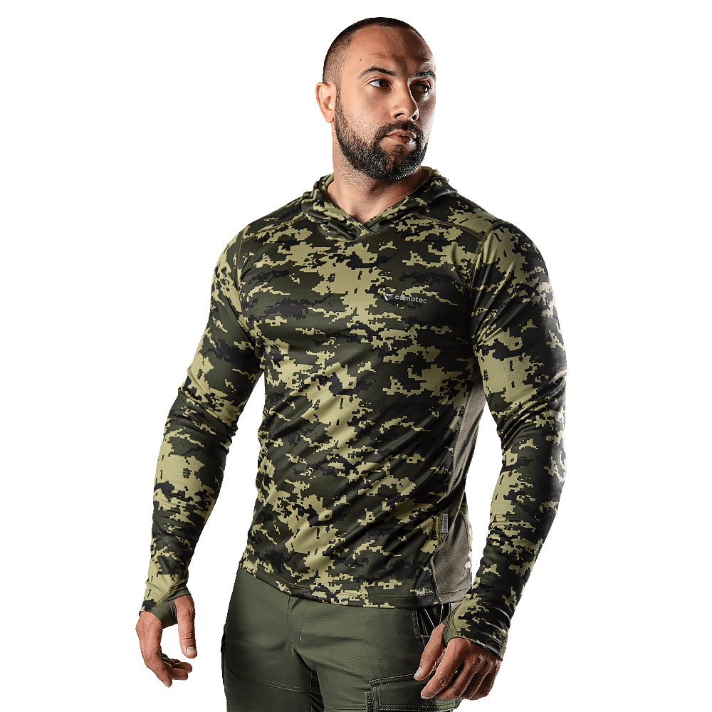 Лонгслів Camotec Chiton Air Hood Піксель KOMBAT