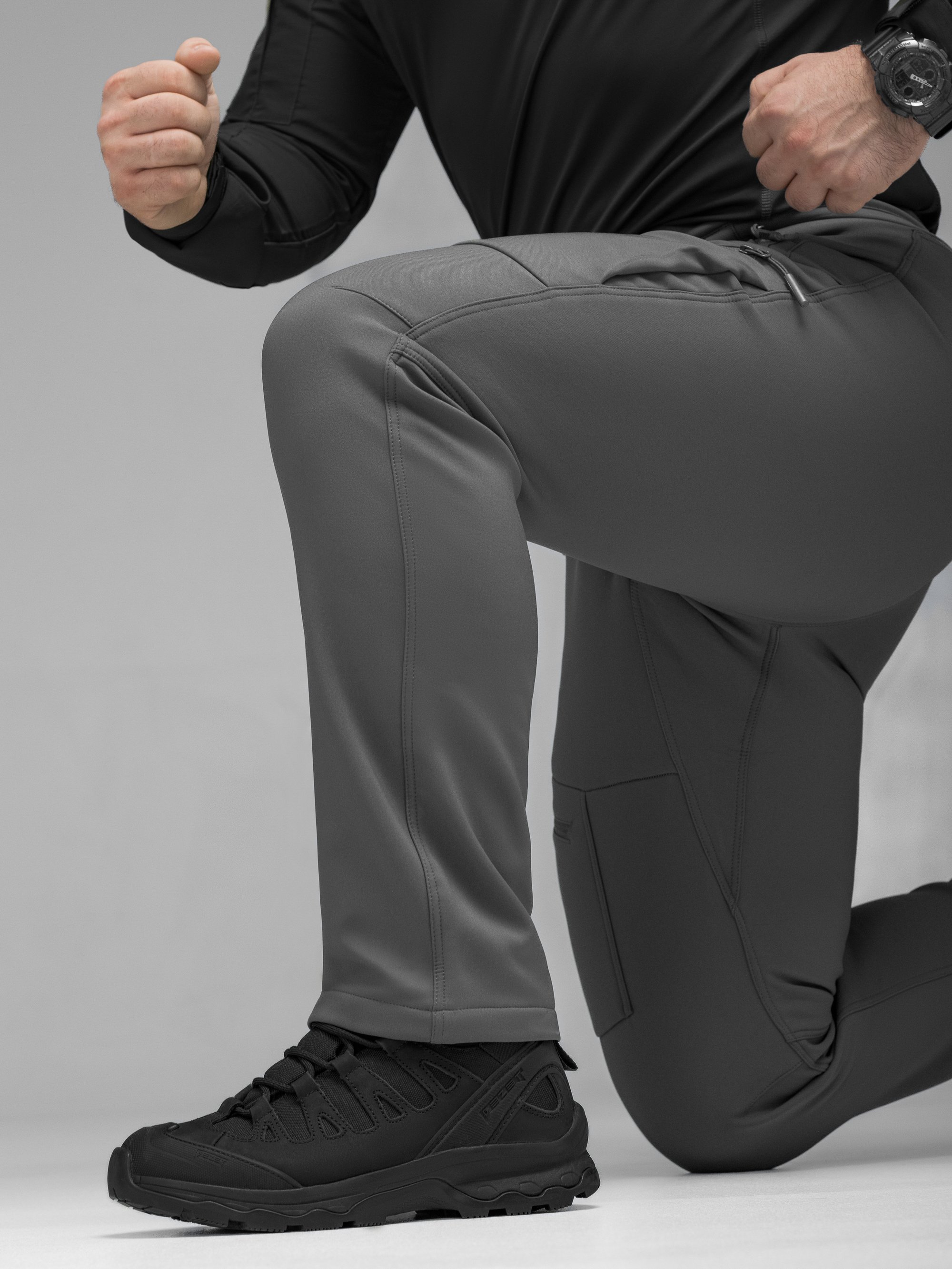 Брюки карго тактичні Softshell BEZET Techwear сірий - Фото 10